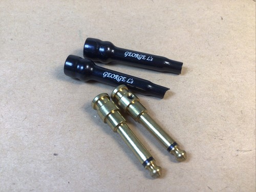 George L's Straight Brass Tips 1 PAIR Fits .225 cable  Includes Stress Sleeves