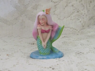 MINI HARLEQUIN  MERMAID  RESIN FIGURINE TAIL 2.75''X2.5'' X 1.75'' NEW   Y9222