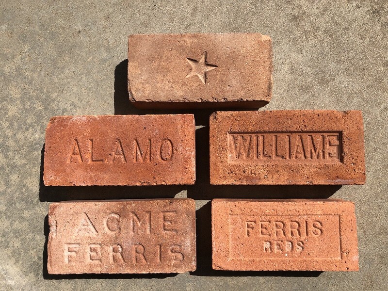 5 Rare Texas Bricks 1. Star 1. Alamo 1.Williams 1. Acme Ferris 1
