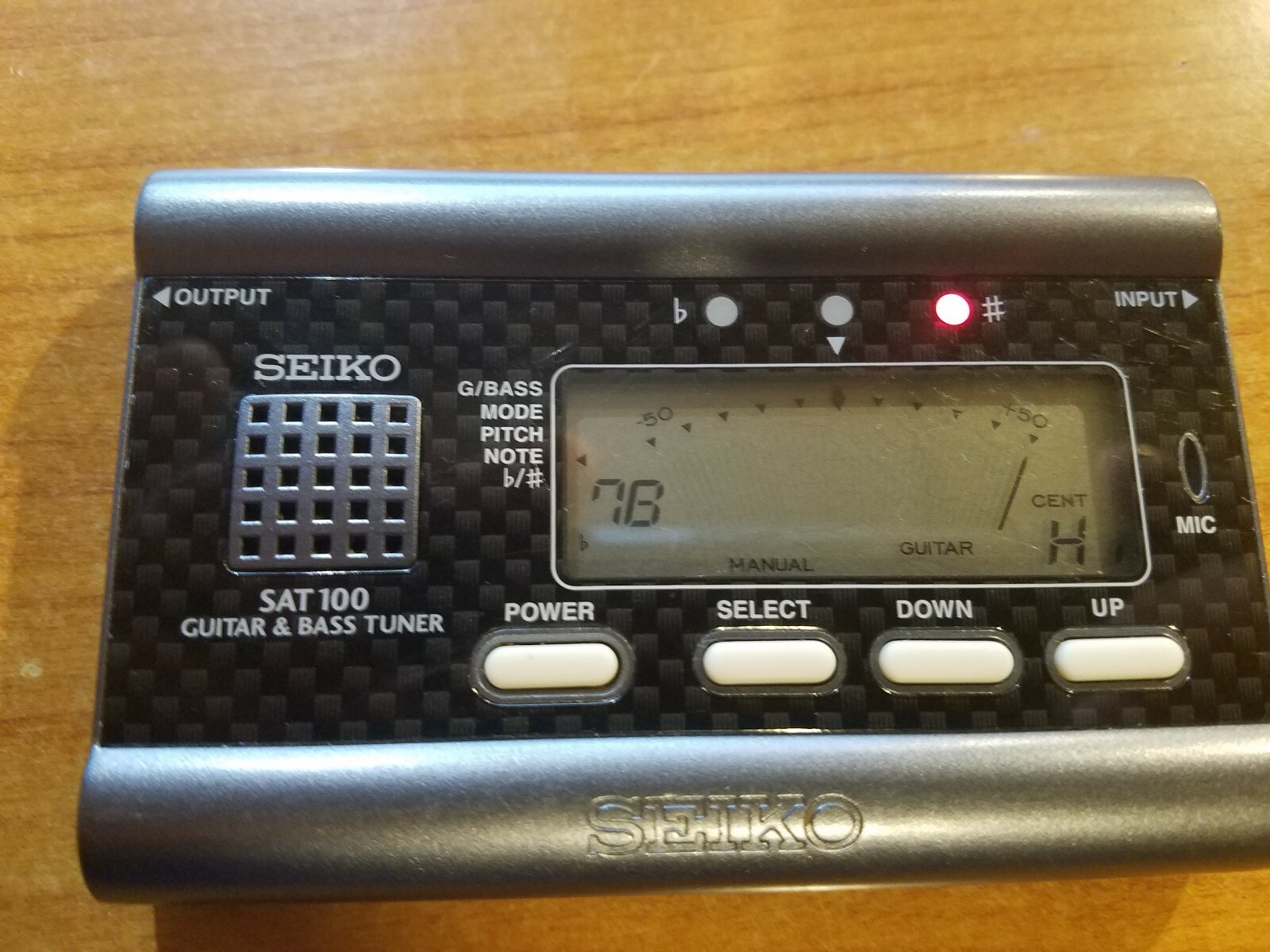 Seiko Guitar and Bass Tuner Model SAT100, TESTED