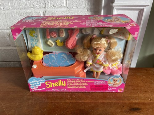 Vintage 1995 BATHTIME FUN SHELLY Doll Baby Sister of Barbie #14552 NRFB ~ NIB