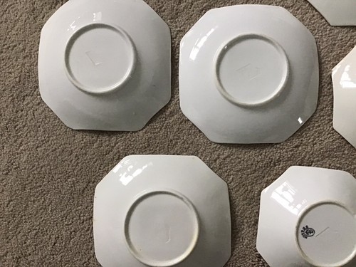 Lot of 19 Vintage Plates Sampson Bridgwood & Son (SB&Son) Gold Clover Design