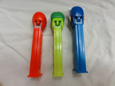 PEZ Lot 3 MARVEL Spiderman Issue B, Incredible Hulk B, Captain America B