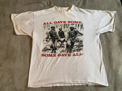 Vintage All Gave Some Some Gave All Shirt Mens XL Made USA Single Stitch Oneita