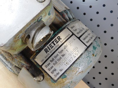 GUARANTEED - Rieter Draw Roll Unit Type: J7/ J0/40 3000-9000RPM Landert 80-RSF