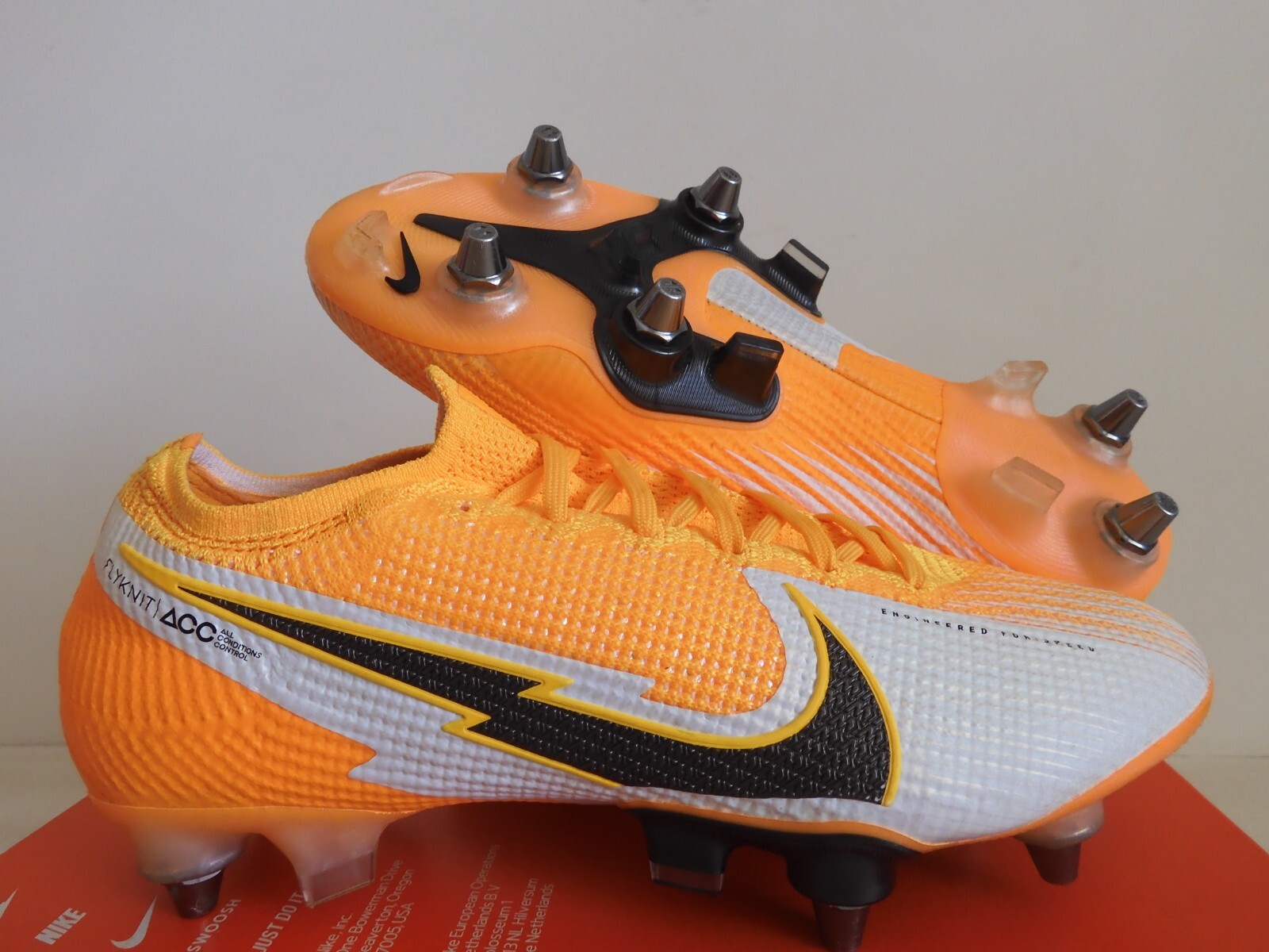 Nike Vapor 13 Elite Sg-Pro Laser Orange-Black-White Mens Sz
