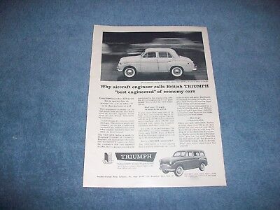 1959 Triumph Sedan & Estate Wagon Vintage Ad 