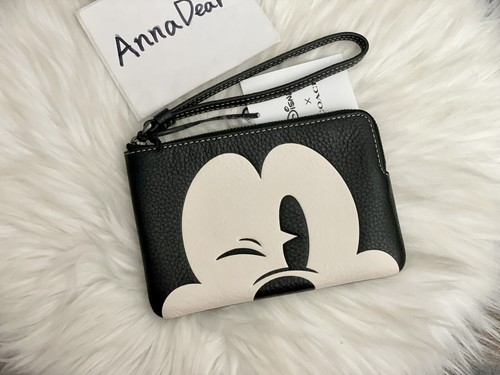 COACH CN041 Disney X Coach Corner Zip Wristlet With Wink