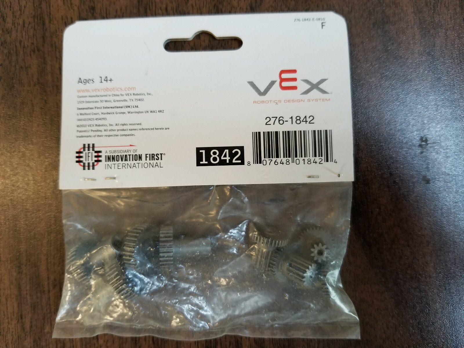 NEW VEX Robotics Motor 393 Replacement Gears (8 pc)  #276-1842 - NEW in pkg