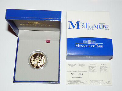 Frankreich 20 euro Montmartre 2002 Bauwerke 1/2 Oz Gold Münze Zertifikat Nr. 5
