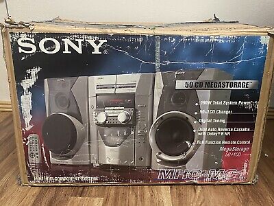Sony MHC-MC1 IN BOX 50 CD CHANGER DUAL CASSETTE STEREO Sony MHC-MC1 IN BOX 50 CD CHANGER DUAL CASSETTE STEREO