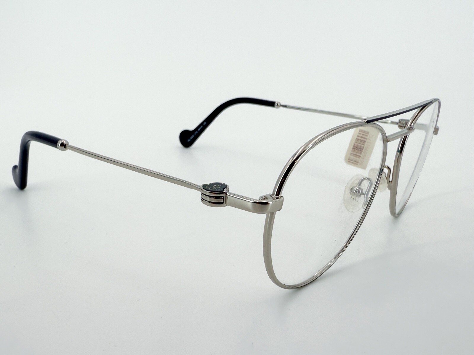 MONCLER アヒエタクラス ML5023 016 NOS Moncler 5023 Eyeglasses FRAMES 016 Silver Aviator 54[]16