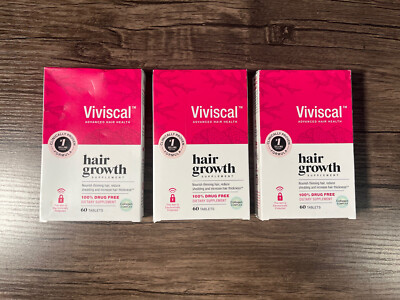 Viviscal Hair Growth Nourish Treatment - 60 Tablets Pack of 3 (180) : Exp 2024