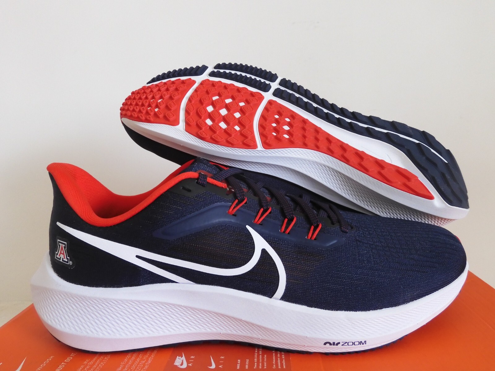 Nike Air Zoom Pegasus 39 Arizona Wildcats College Navy Blue Sz