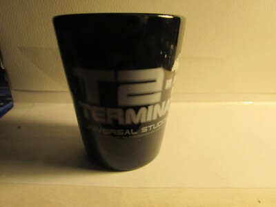 Vintage T2-3D Terminator 2 Universal Studios Hollywood, CA-Black Shot Glass- new