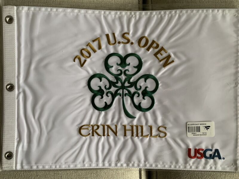 2017 US Open Unsigned Golf Pin Flag Erin Hills