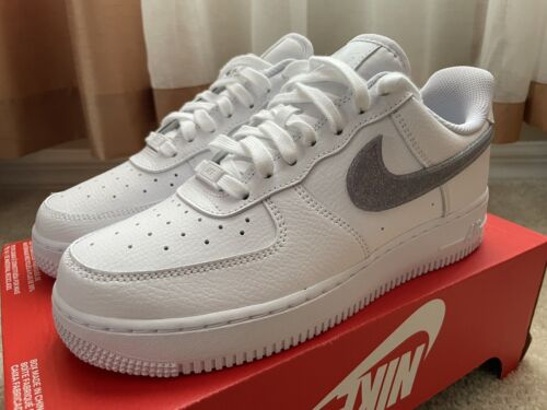 Nike Air Force 1 Low 'Glitter Swoosh' DH4407-102 W Size 8 Nike Air Force 1 Low 'Glitter Swoosh' DH4407-102 W Size 8