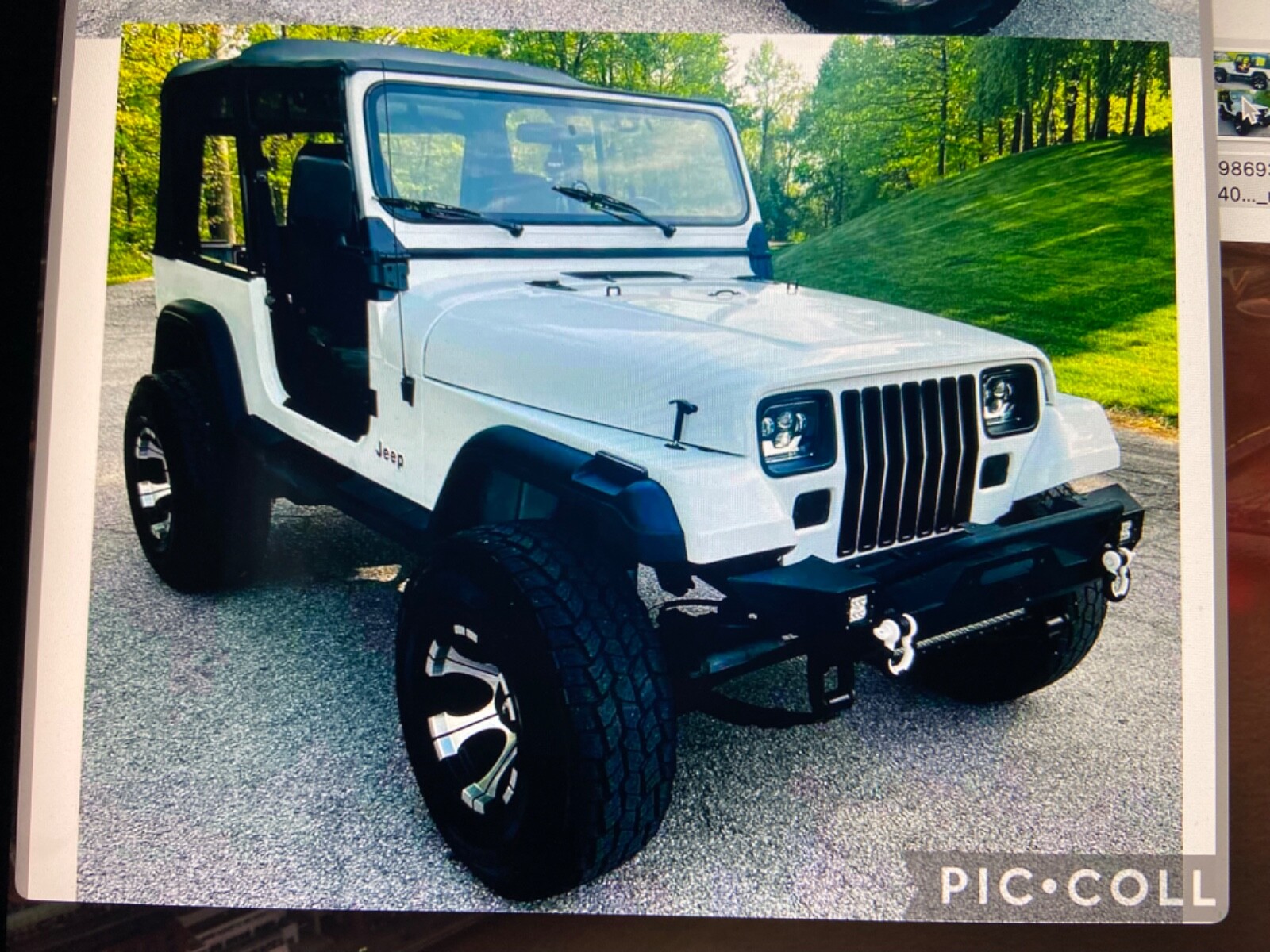 1990 Jeep Wrangler YJ lifted w/soft top, new tires and rims, and many new parts.