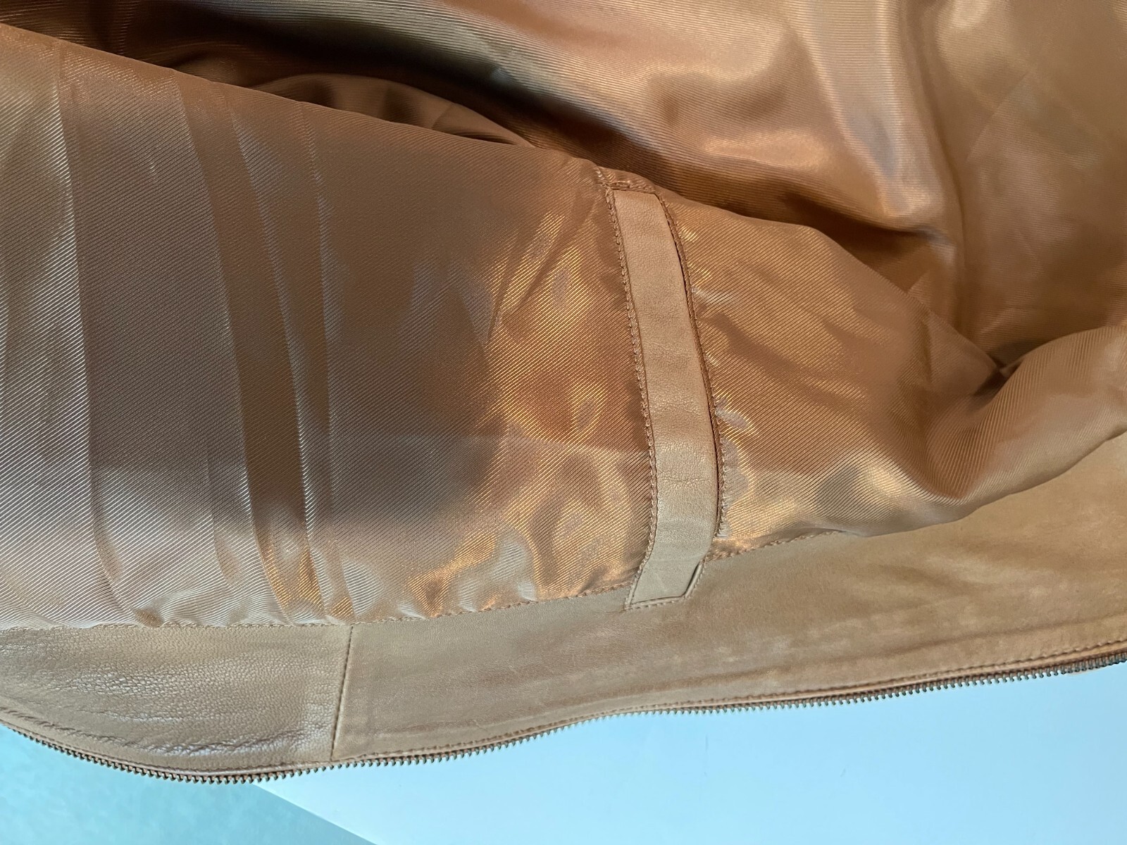 Pre-owned Tasso Elba Mens Leather Cafe Racer Jacket - Xl - Cognac Brown - W/tags