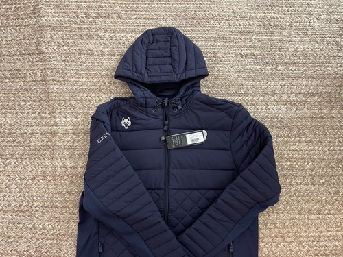 Pre-owned Greyson Rare  Yukon Hybrid Primaloft Insulated Hooded Jacket, Size Medium In Dark Navy (maltese)