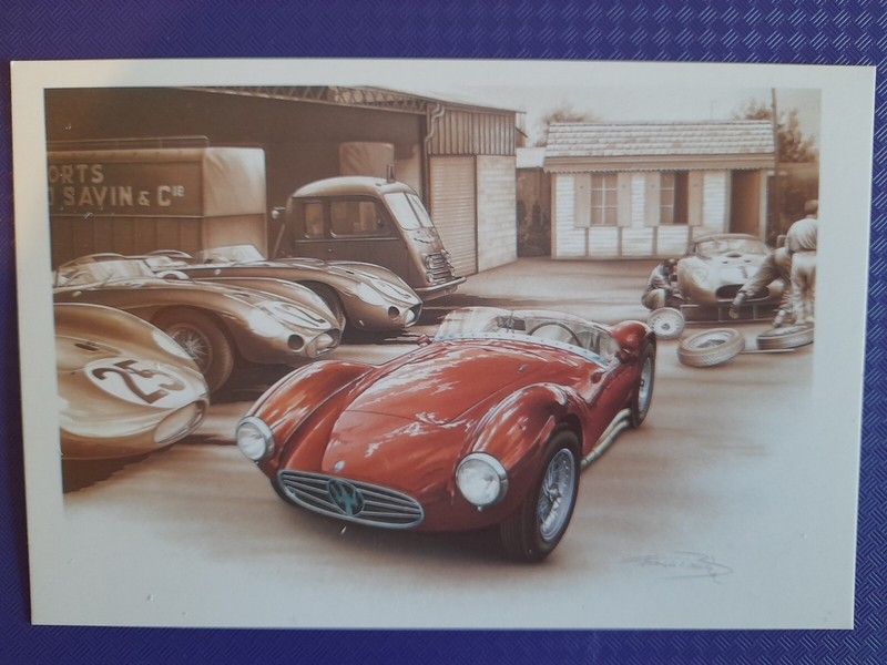 Carte 24 Heures Du Mans 1957 Maserati