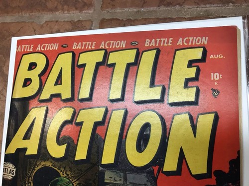 Battle Action #4 (1952) 6.5++ OW Altas War Gene Colan Cover Beautiful Copy