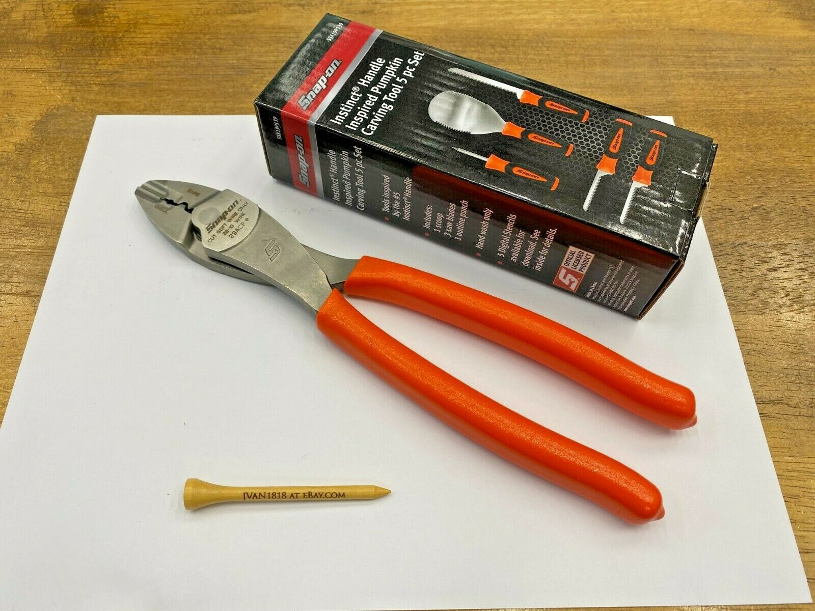 Snapon Tools 9" Wire Terminal Crimping Tool (orange) & Pumpkin Carver