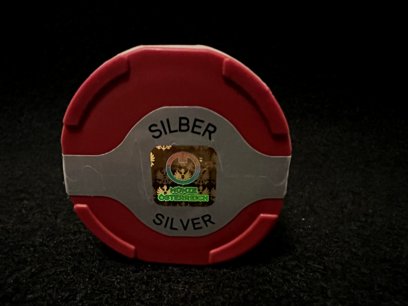 Empty Coin Tube - 1 oz Silver Austrian Philharmonic (Red Cap)