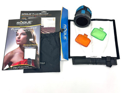 Flash Bender Large Reflector w/ Honey Comb Grid + Diffuser for Speedlights