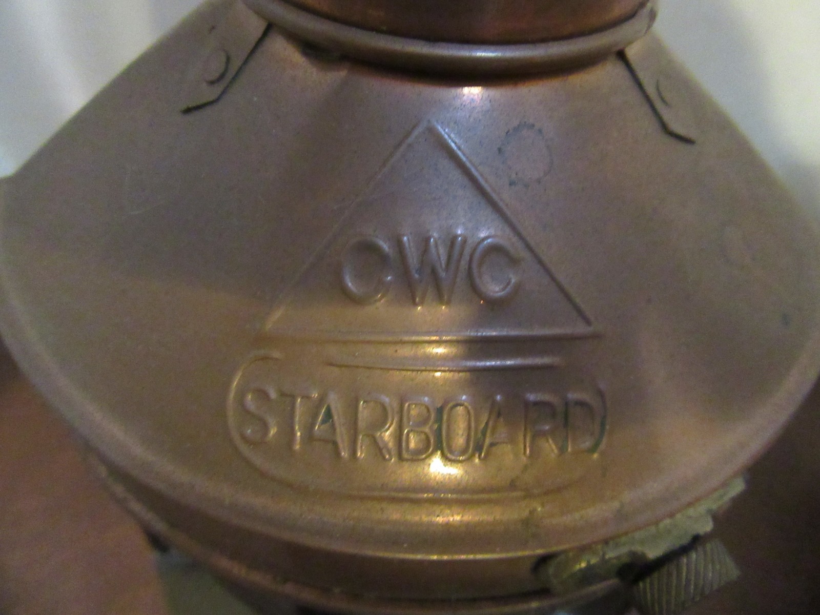 CWC Antique Pair Copper Nautical Port & Starboard Lanterns Electrified 2 Lamps