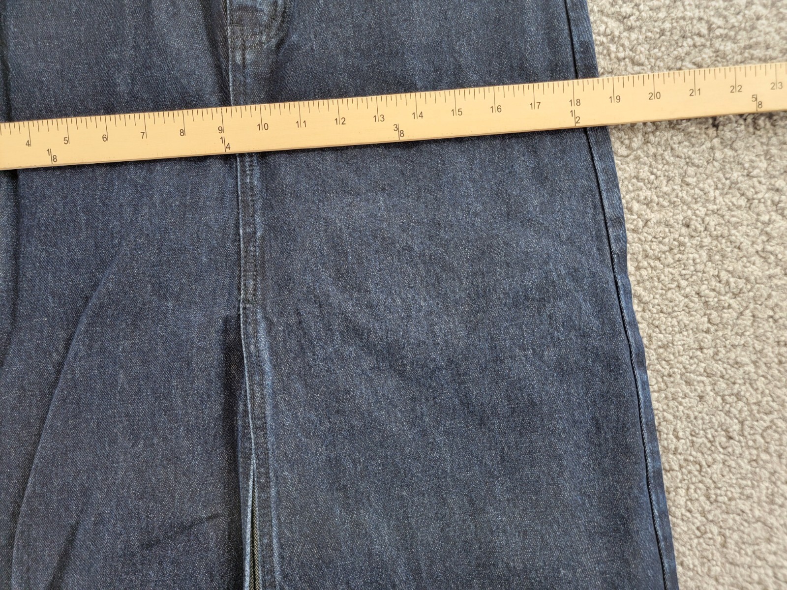 WeWoreWhat Denim Midi Skirt Women's S Raw Wash Front Slit Button Zip Closure - Picture 6 of 17