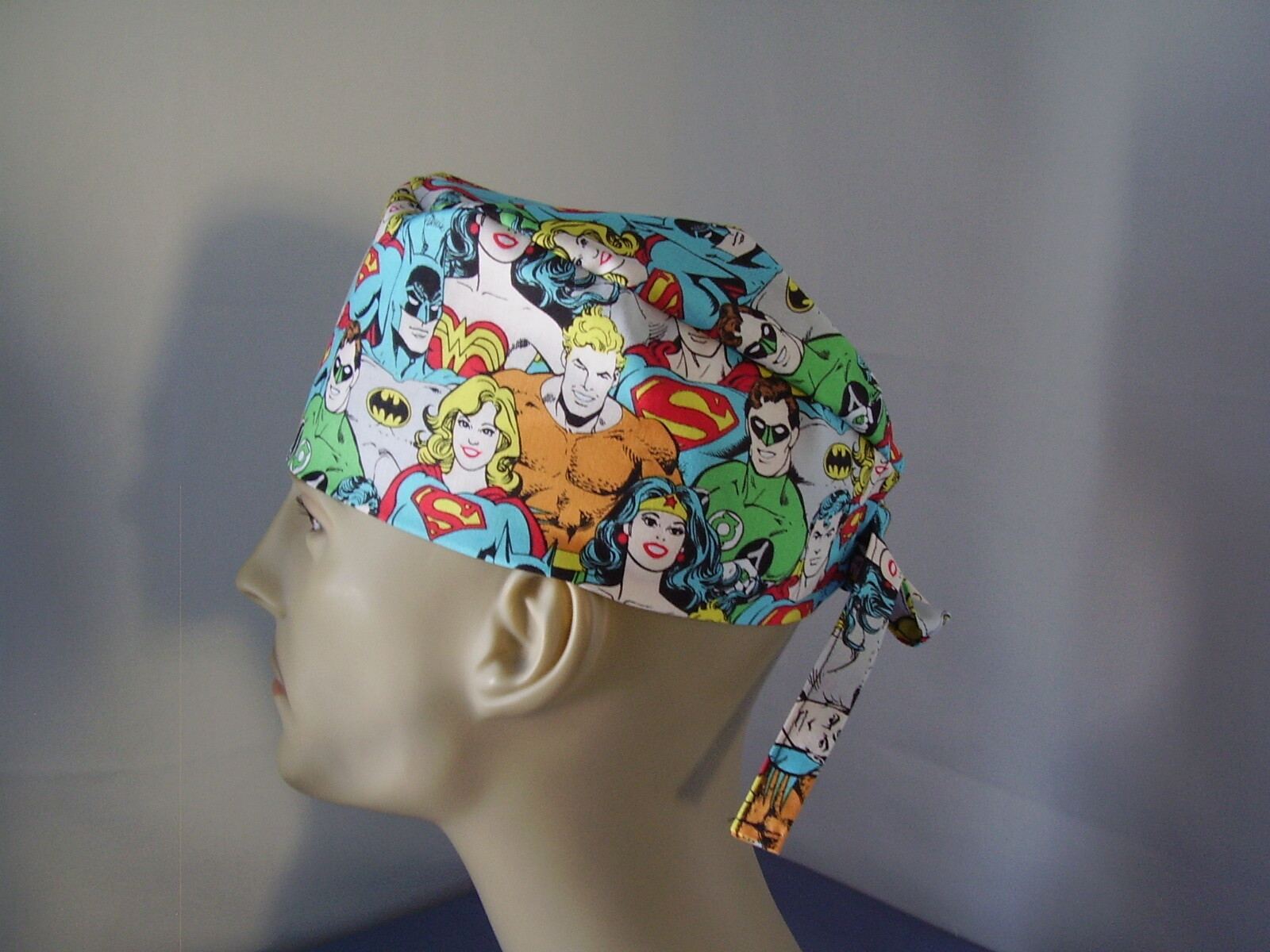 Scrub Hat Surgical Tieback Cap - Super Heroes -  DC Comics - One size