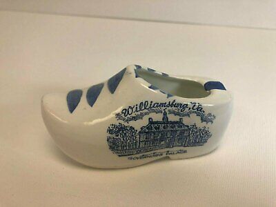 Williamsburg, VA Governor's Palace Dutch Holland Ceramic Clog Shoe Ashtray 3.75