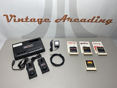 Coleco Gemini Console (Atari 2600) Controllers, A/C adapter, Coleco Games