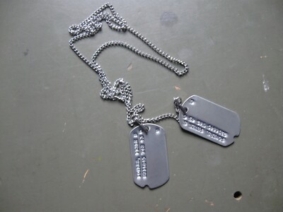 WW2 reproduction military dog tags with M1940 chain set | eBay