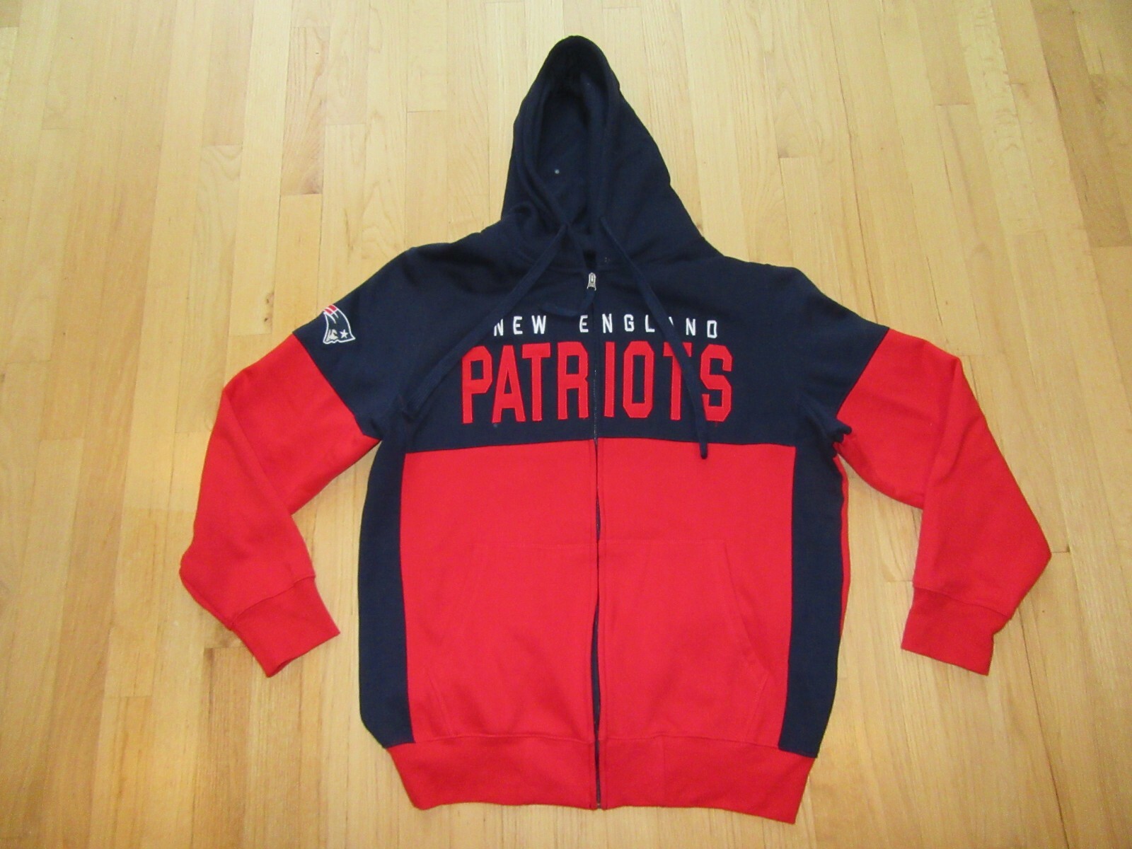 16Q/NEW ENGLAND PATRIOTS FULL ZIP HOODIE/HANDS HIGH/SIZE