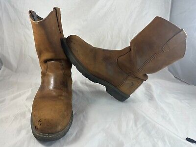 Georgia Men's Brown Mid Calf Cowboy Western Style Steeltoe Boots G4673 Size 9M