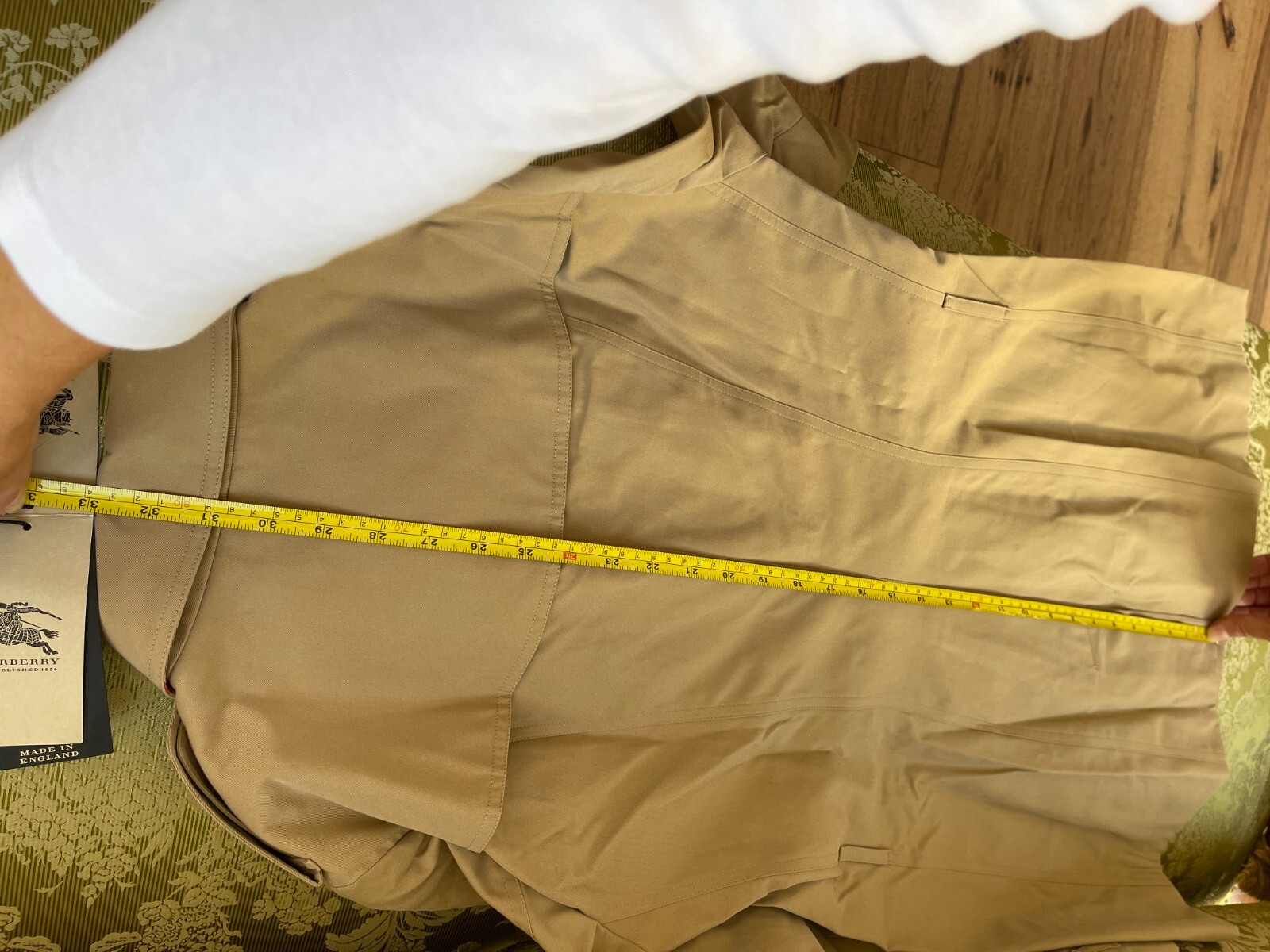 Pre-owned Burberry Sandringham Double Breasted Trench Coat Us 12 Eu 46 In Yellow