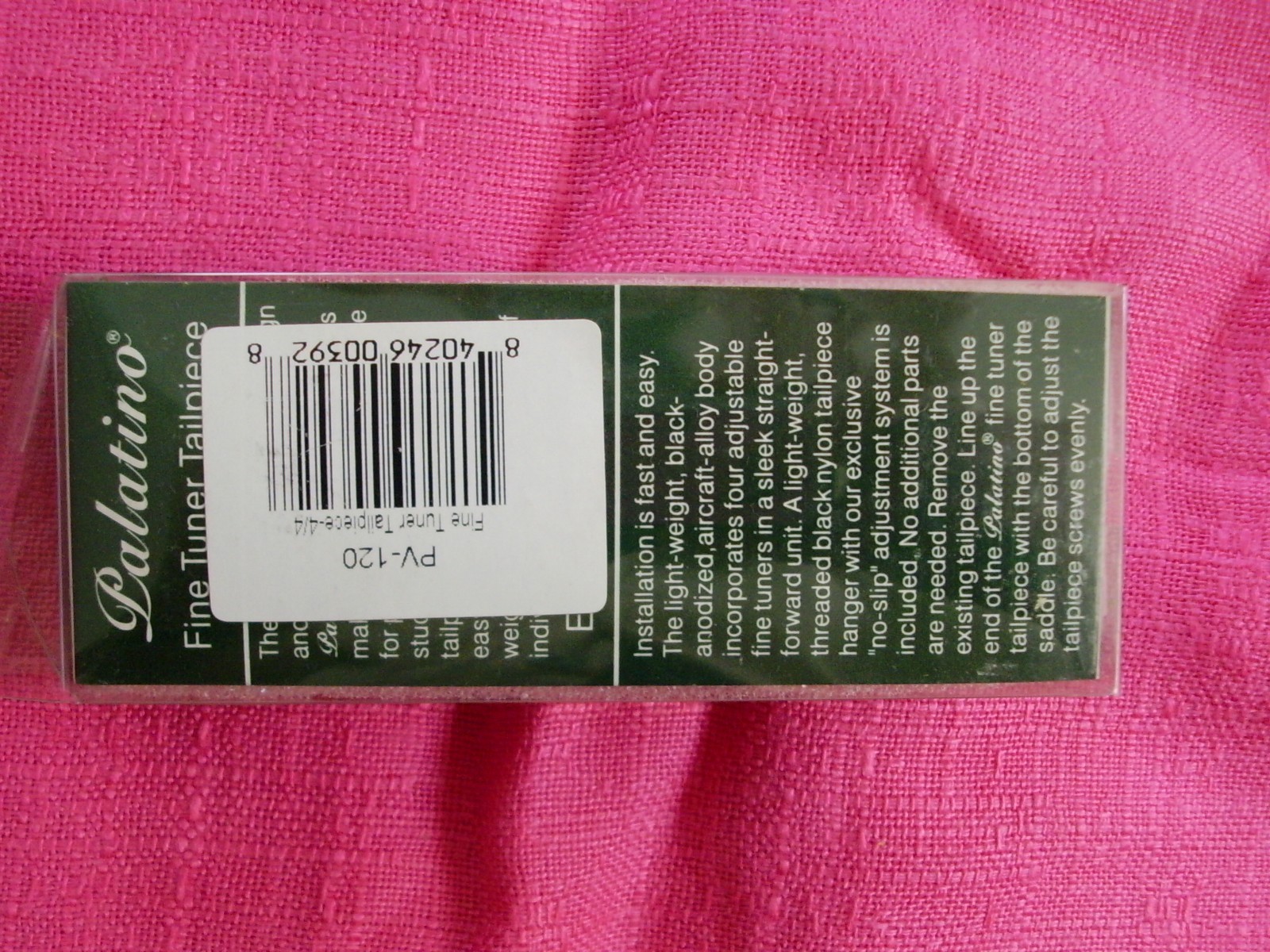 Palatino Fine Tuner Tailpiece for 4/4 violin fiddle, new in package