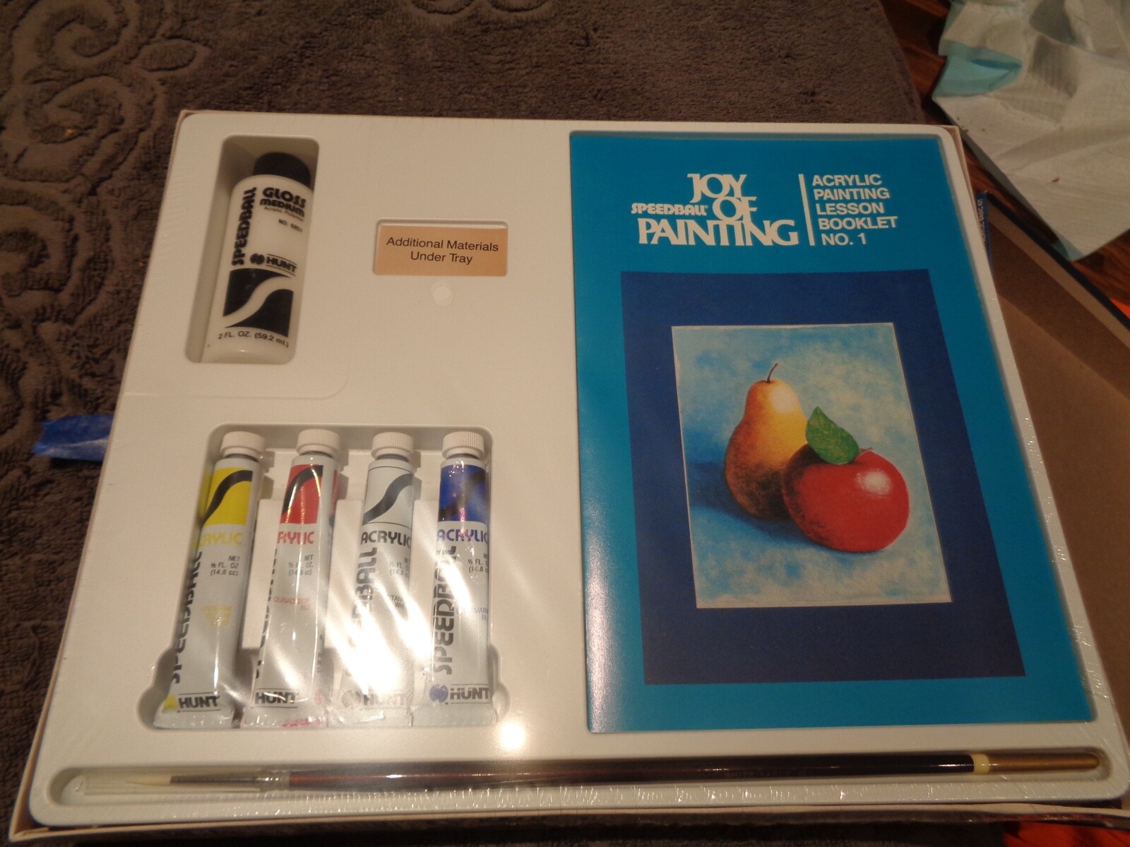 NEW VINTAGE Speedball Joy of Painting Acrylic Painting Lesson Kit