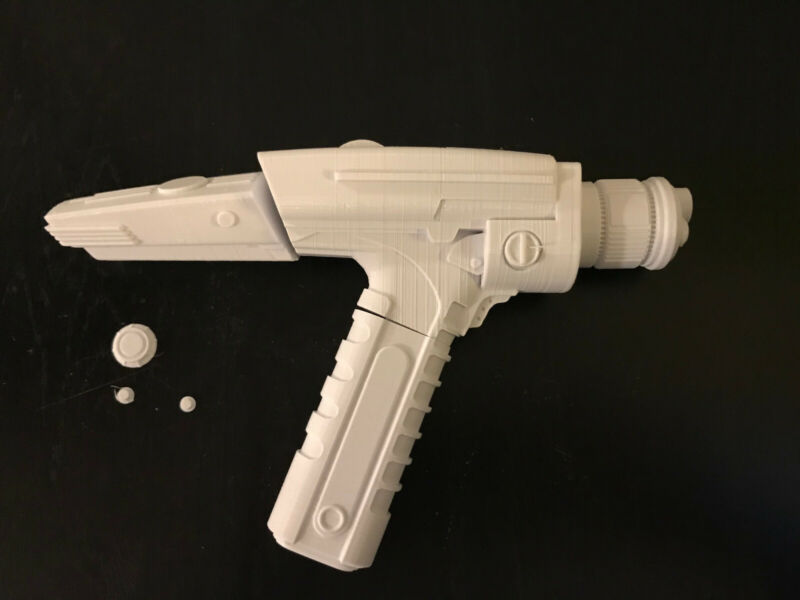 3d Printed Star Trek Discovery type II phaser prop kit replica Version2 White