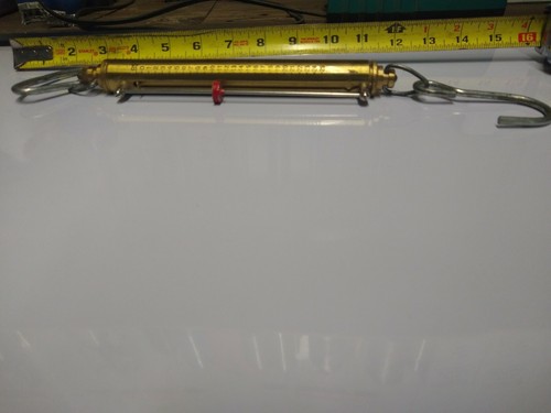 Vintage CHATILLON-N.Y.-U.S.A.-MODEL IN-25 hanging scale. HAS SLIDE INDICATOR