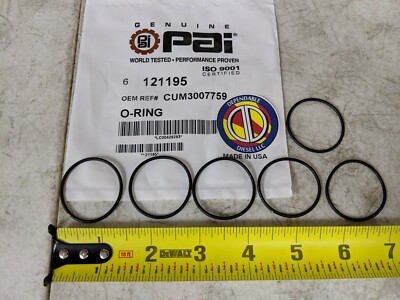 ゆん Injector Sleeve O-Ring for Cummins N14 855. Qty 6 PAI