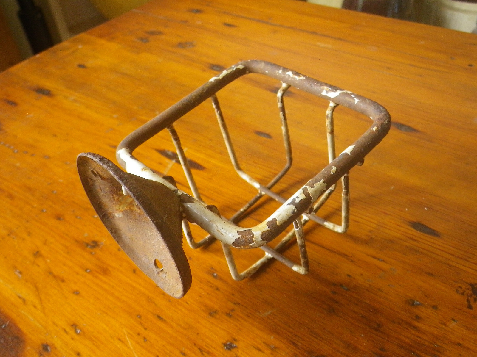 Antique Wall Mount Cup Holder Metal Original Paint