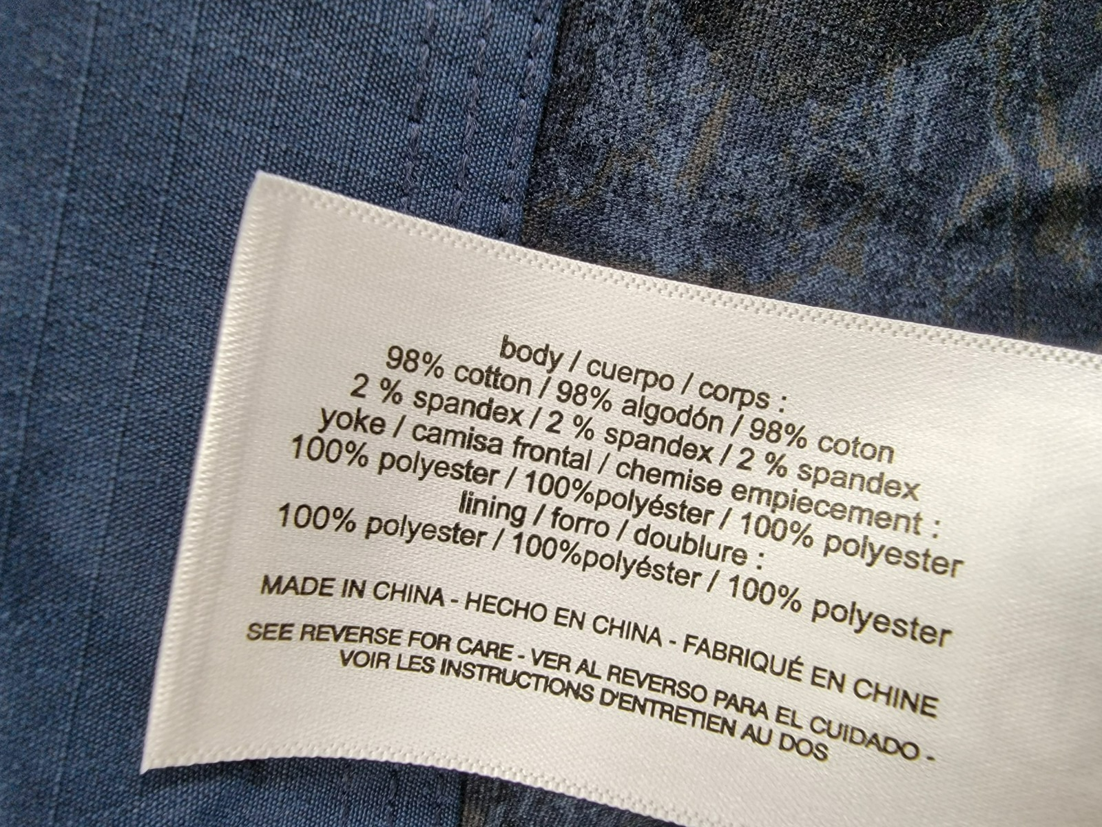 BASS OUTDOOR Ripstop Utility Shacket Men's M Rock Camo/Navy Blazer Button Snap - Picture 16 of 19