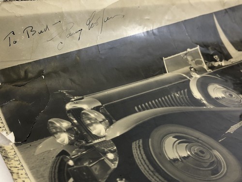 Gary Cooper Signed Autographed Picture in Classic Duesenberg 10x13 Photograph