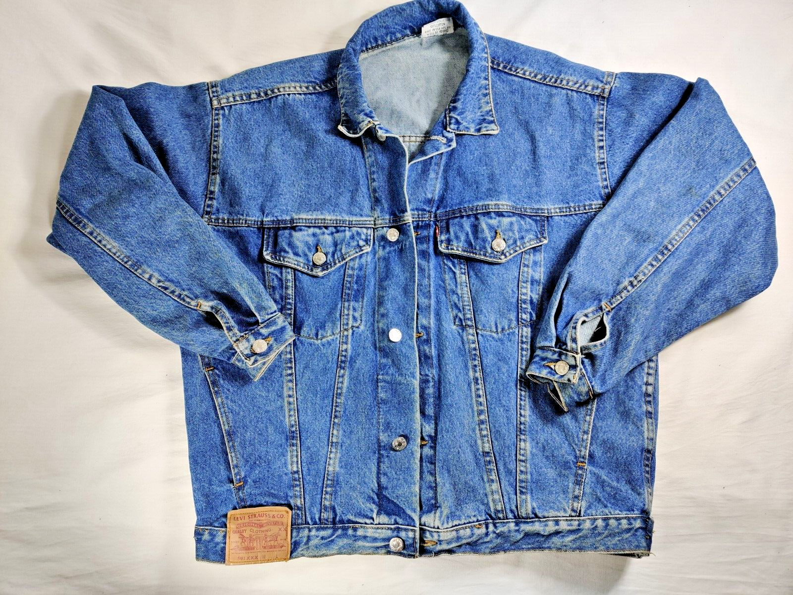 Levi's Jacket Type 3 Size W34 L32 Vintage 90s Denim Jean