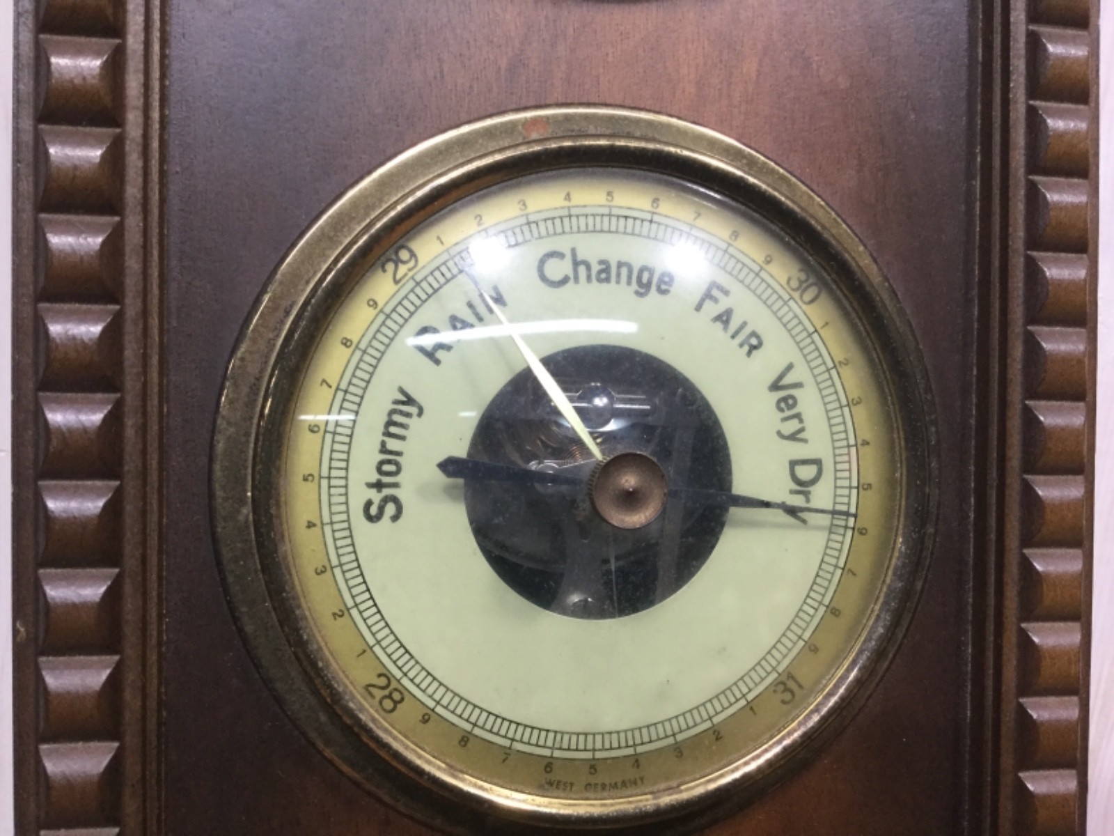 Vintage Weather Station West Germany Barometer Temperature Hygrometer Wall