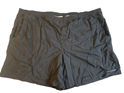 Columbia PFG Swim Trunks Mens 5X 5XL Black Mesh Lined Drawstring 100% Nylon