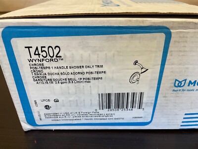 Moen Wynford Single Handle Shower Faucet Trim Polished Chrome T4502